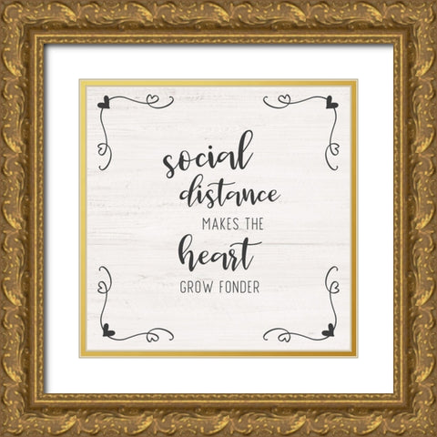 Social Distance Gold Ornate Wood Framed Art Print with Double Matting by Carpentieri, Natalie