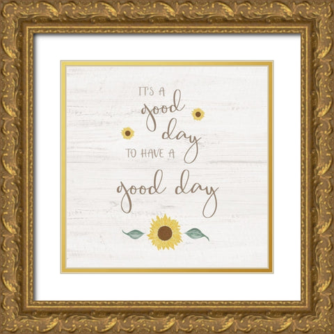 Good Day Gold Ornate Wood Framed Art Print with Double Matting by Carpentieri, Natalie