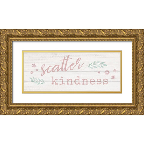 Scatter Kindness Gold Ornate Wood Framed Art Print with Double Matting by Carpentieri, Natalie