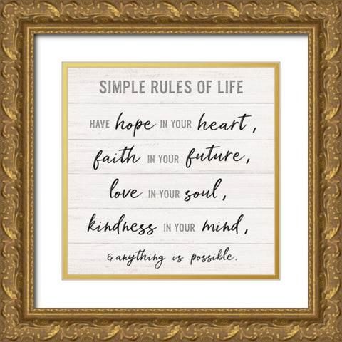 Anything is Possible Gold Ornate Wood Framed Art Print with Double Matting by Carpentieri, Natalie