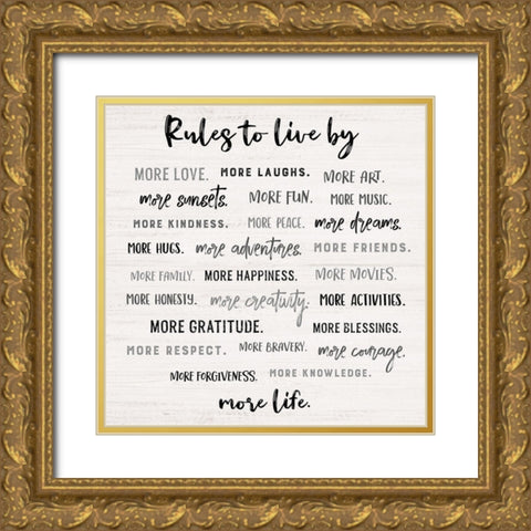 More Life Gold Ornate Wood Framed Art Print with Double Matting by Carpentieri, Natalie