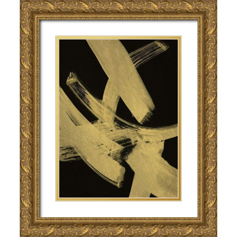 Gold Magic I Gold Ornate Wood Framed Art Print with Double Matting by Jill, Susan