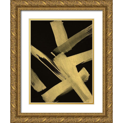 Gold Magic II Gold Ornate Wood Framed Art Print with Double Matting by Jill, Susan