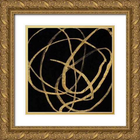 Golden Skate I Gold Ornate Wood Framed Art Print with Double Matting by Jill, Susan