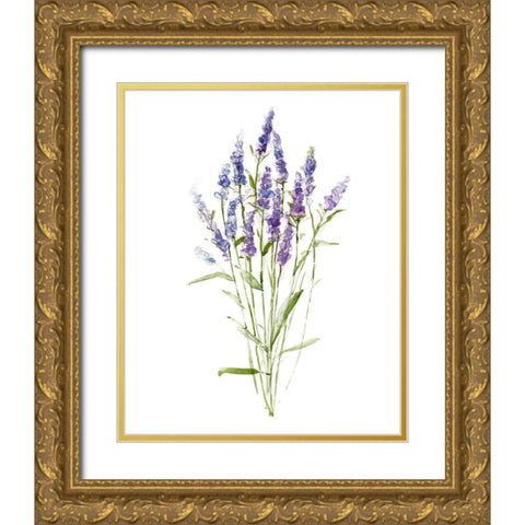 Sweet Lavender II Gold Ornate Wood Framed Art Print with Double Matting by Swatland, Sally