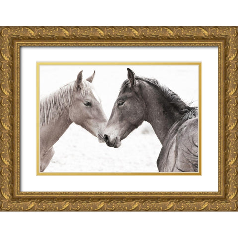 Gentle Herd Gold Ornate Wood Framed Art Print with Double Matting by Jaynes, William D.