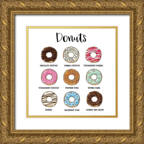 Donut Chart Gold Ornate Wood Framed Art Print with Double Matting by Murray, Amanda