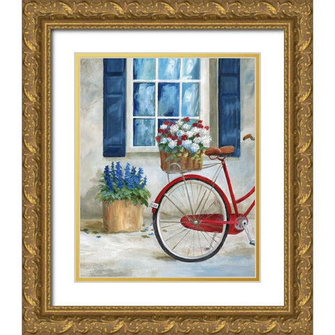 Summer Ride I Gold Ornate Wood Framed Art Print with Double Matting by Nan