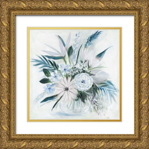 Blue Tropicana II Gold Ornate Wood Framed Art Print with Double Matting by Dunlap, Marilyn
