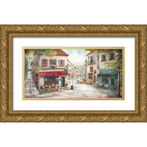Happy Hour Gold Ornate Wood Framed Art Print with Double Matting by Manning, Ruane