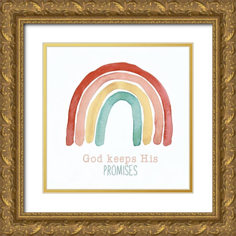 God Keeps Gold Ornate Wood Framed Art Print with Double Matting by Donovan, Kelly