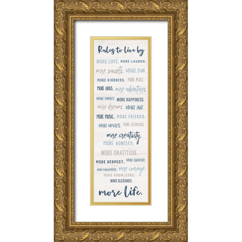 More Love Gold Ornate Wood Framed Art Print with Double Matting by Carpentieri, Natalie