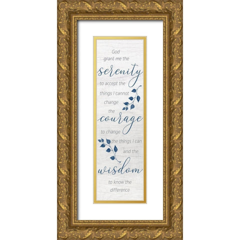 Serenity Gold Ornate Wood Framed Art Print with Double Matting by Santiago, Daniela