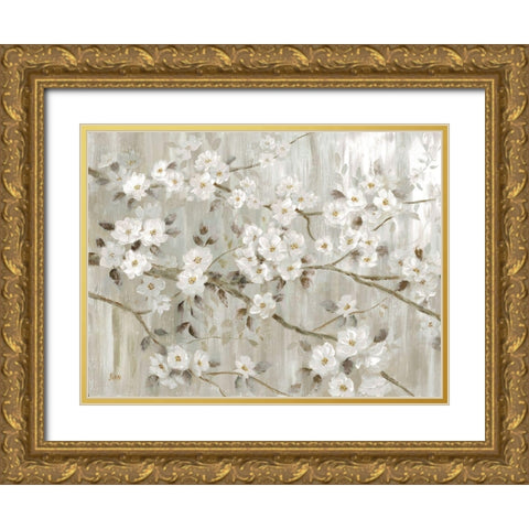 Neutral Spring Gold Ornate Wood Framed Art Print with Double Matting by Nan