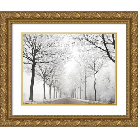 The Last Winter Gold Ornate Wood Framed Art Print with Double Matting by Van de Goor, Lars