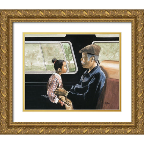 Road Trip II Gold Ornate Wood Framed Art Print with Double Matting by McKinney, Tom