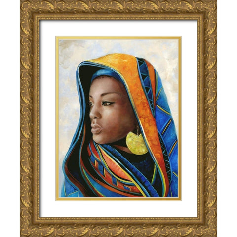Soulful Beauty II Gold Ornate Wood Framed Art Print with Double Matting by Brooks, Donna