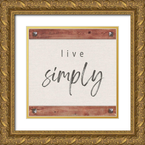 Simply Gold Ornate Wood Framed Art Print with Double Matting by Murray, Amanda
