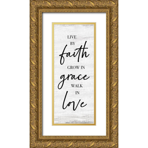 Walk in Love Gold Ornate Wood Framed Art Print with Double Matting by Carpentieri, Natalie