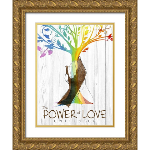 Power of Love Gold Ornate Wood Framed Art Print with Double Matting by Donovan, Kelly