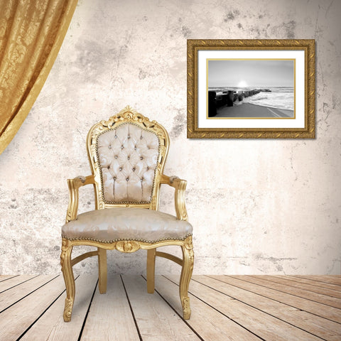 Shifting Shore Gold Ornate Wood Framed Art Print with Double Matting by Carpentieri, Natalie