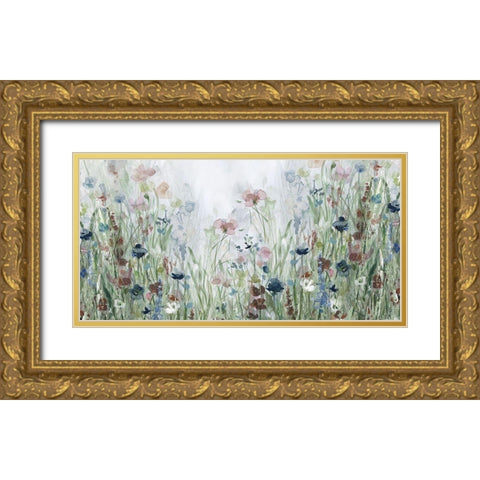 Wildflower Gold Ornate Wood Framed Art Print with Double Matting by Robinson, Carol
