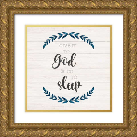 Go to Sleep Gold Ornate Wood Framed Art Print with Double Matting by Carpentieri, Natalie