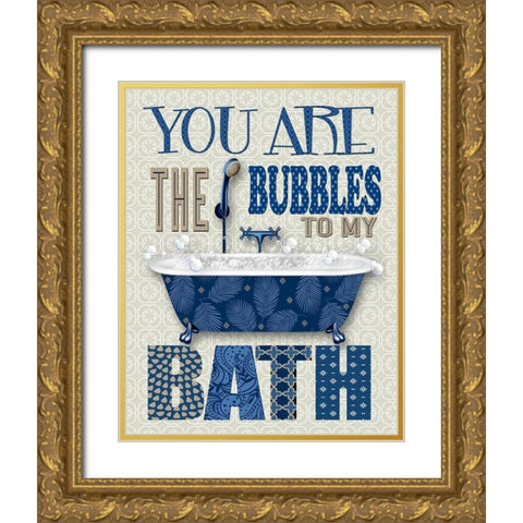 Bubble Bath Gold Ornate Wood Framed Art Print with Double Matting by Knutsen, Conrad