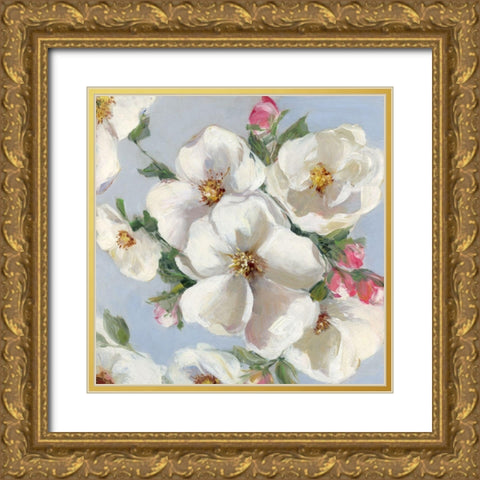Spring Blossoms Blue Sky I Gold Ornate Wood Framed Art Print with Double Matting by Swatland, Sally