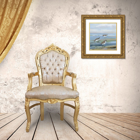 Seabird Beach I Gold Ornate Wood Framed Art Print with Double Matting by Swatland, Sally