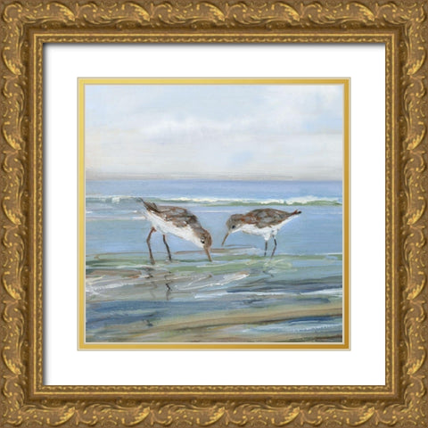 Seabird Beach II Gold Ornate Wood Framed Art Print with Double Matting by Swatland, Sally