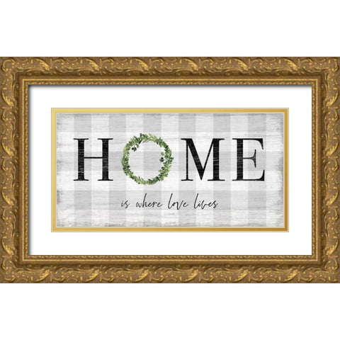 Where Love Lives Gold Ornate Wood Framed Art Print with Double Matting by Carpentieri, Natalie