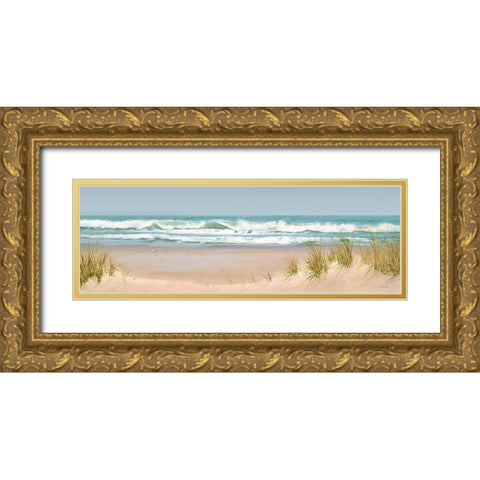 Jewelled Surf Gold Ornate Wood Framed Art Print with Double Matting by Seslar, Lin