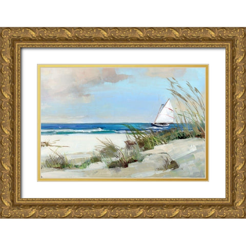 Midday Breeze Gold Ornate Wood Framed Art Print with Double Matting by Swatland, Sally