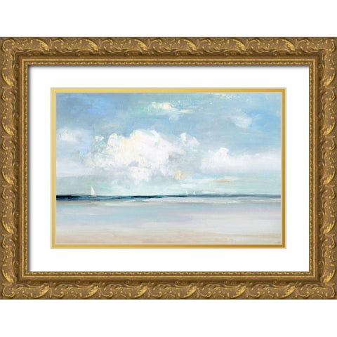 Summer Breeze Gold Ornate Wood Framed Art Print with Double Matting by Swatland, Sally