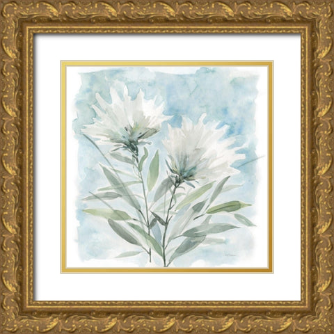 Wild Thistle Bloom I Gold Ornate Wood Framed Art Print with Double Matting by Robinson, Carol