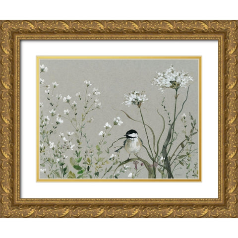Bouquet of Grace Meadow II Gold Ornate Wood Framed Art Print with Double Matting by Robinson, Carol