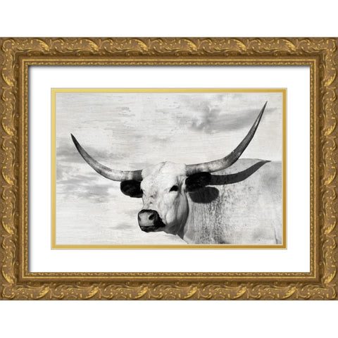 Buttercup Gold Ornate Wood Framed Art Print with Double Matting by Ditto, Larry