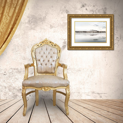 Sunrise Clouds Gold Ornate Wood Framed Art Print with Double Matting by Haney, Chuck