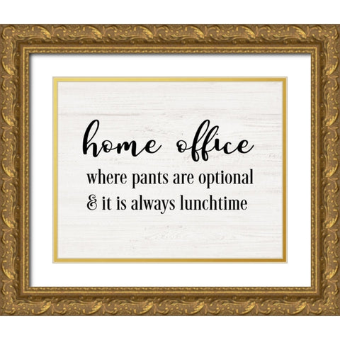 Pants Optional Gold Ornate Wood Framed Art Print with Double Matting by CAD Designs