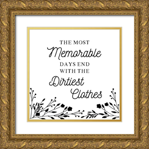 Memorable Days Gold Ornate Wood Framed Art Print with Double Matting by Murray, Amanda