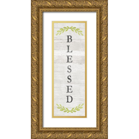 Blessed Gold Ornate Wood Framed Art Print with Double Matting by Carpentieri, Natalie