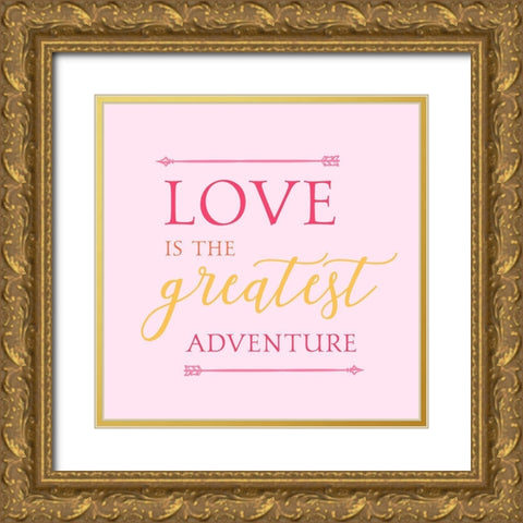 Greatest Adventure Gold Ornate Wood Framed Art Print with Double Matting by CAD Designs