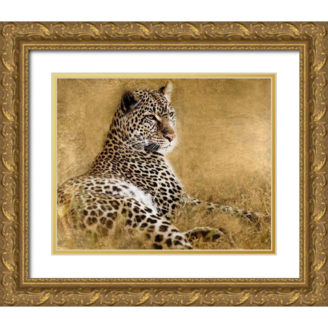 Tall Grass Gold Gold Ornate Wood Framed Art Print with Double Matting by Soulders, Paul