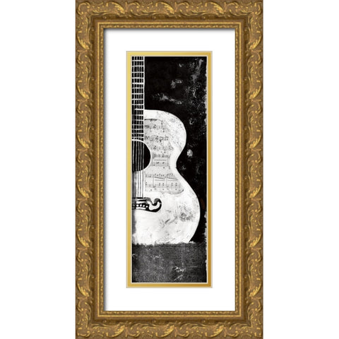 Accoustic Evening Gold Ornate Wood Framed Art Print with Double Matting by Knutsen, Conrad