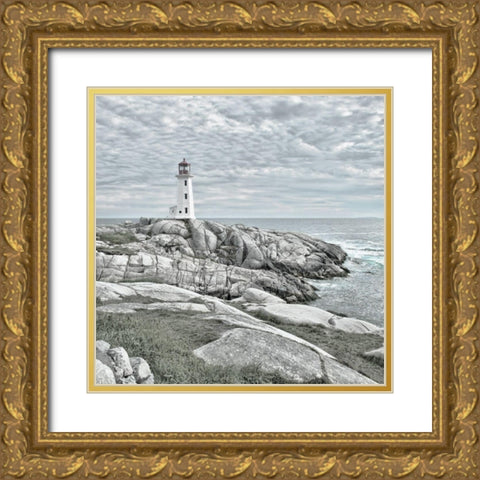 Peggys Cove Gold Ornate Wood Framed Art Print with Double Matting by Delimont, Danita