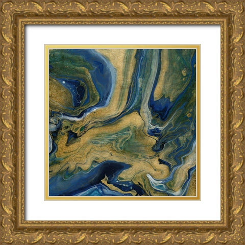 Golden Sea Gold Ornate Wood Framed Art Print with Double Matting by Craven, Katrina