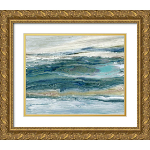 Wind and Water Gold Ornate Wood Framed Art Print with Double Matting by Robinson, Carol