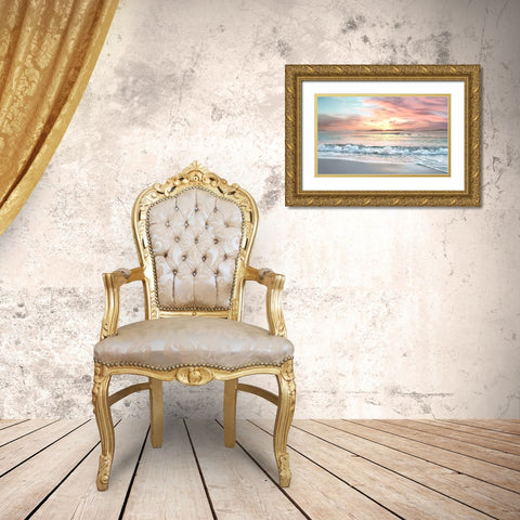 Orange Mist Gold Ornate Wood Framed Art Print with Double Matting by Calascibetta, Mike