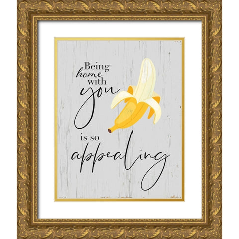 So Appealing Gold Ornate Wood Framed Art Print with Double Matting by Santiago, Daniela